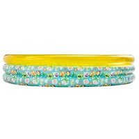 Bluescape Green Tropical 3-Ring Inflatable Swimming Pool for Kids, Round, Age 2 & up, Unisex