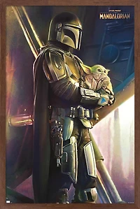 Star Wars: The Mandalorian - Held Wall Poster, 22.375" x 34" Framed