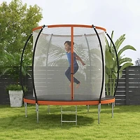 Soozier 10ft Trampoline Outdoor with Enclosure Net and Ladder