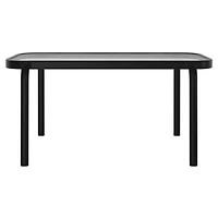 Mainstays Steel Outdoor Stacking Glass Table, Black
