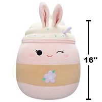 Peluche Squishmallows de Pâques 16" - Suey le lapin rose Milkshake