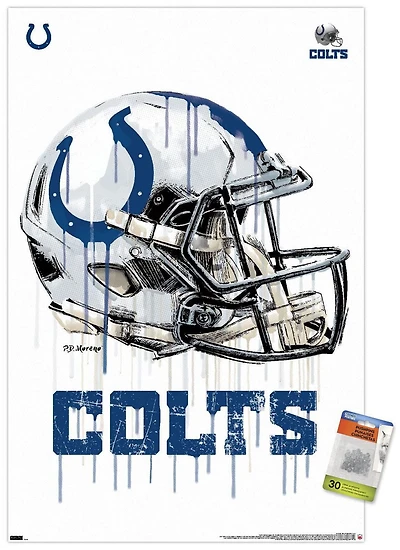 NFL Indianapolis Colts - Drip Helmet 20 Wall Poster