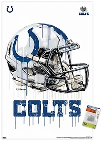 NFL Indianapolis Colts - Drip Helmet 20 Wall Poster