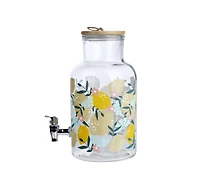 Hometrends Glass Lemon Dispenser,1.2 gallon, 1 piece, Glass Dispenser