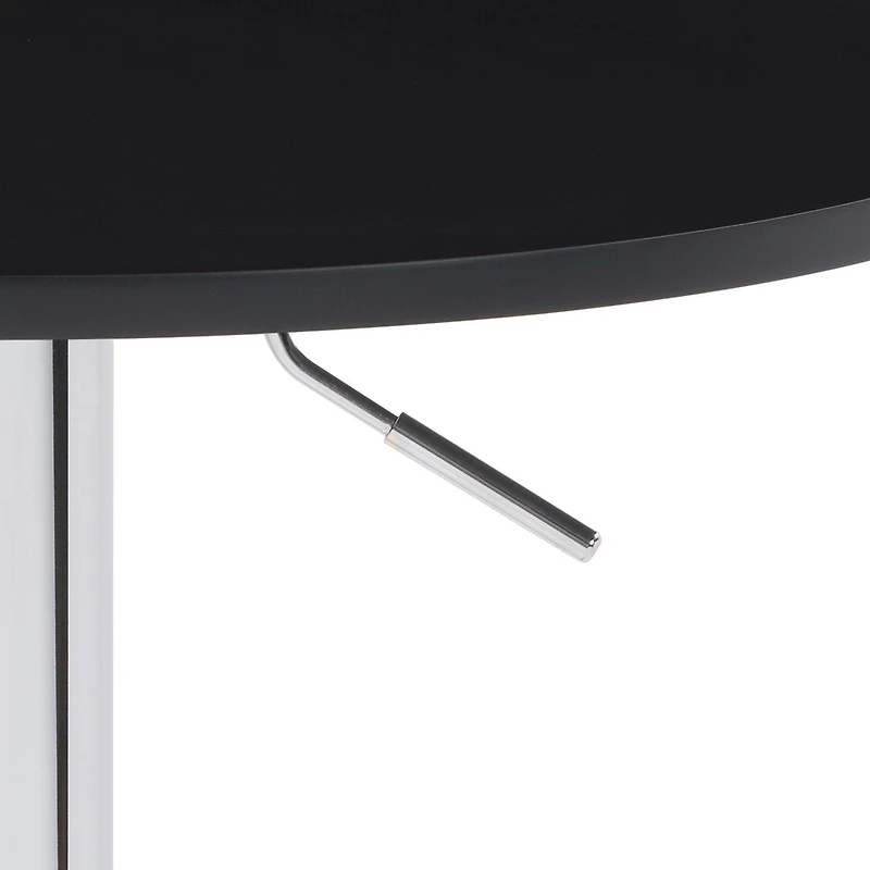 CorLiving Maya Round Adjustable Height Indoor Bar Table with Swivel and Metal Pedestal Base