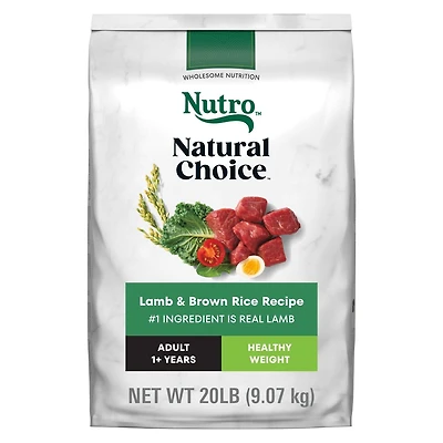 Nutro Natural Choice Healthy Weight Adult Lamb & Rice Dry Dog Food, 9.07 - 13.6kg