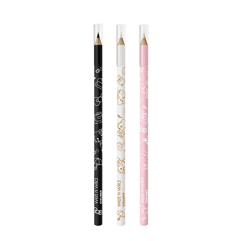 Hello Kitty 3-Piece Eyeliner Pencil Set