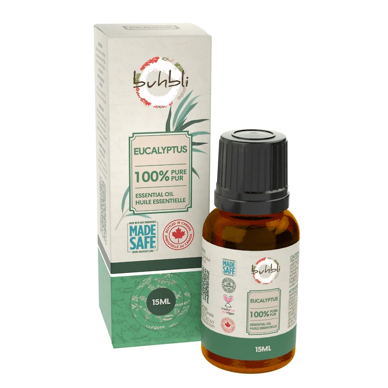 Buhbli Brands – Huile Essentielle d’Eucalyptus 100 % Pure, 15 ml Certifié biologique