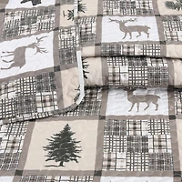 Marina Decoration Rich Printed Stitching Coverlet Bedspread Ultra Soft Summer Bedding Quilt Set with Quilted Sham