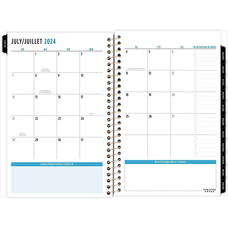 FS 12M Daisy Black Small Planner, Planner