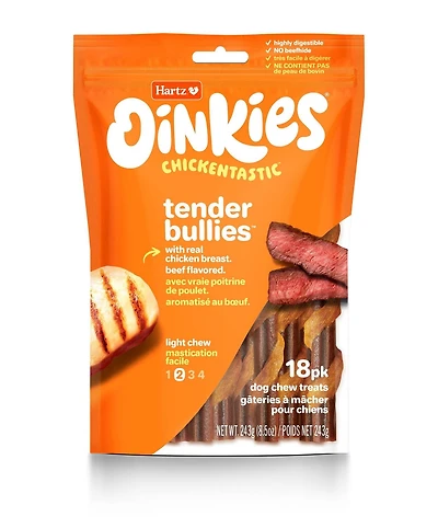 Oinkies Chickentastic Tender Bullies 18pk, Chicken, Beef Flavoured