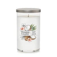 Yankee Candle Medium Perfect Pillar Candle, Coconut Beach – Scented with up to 115 Hours of Burn Time, Premium Plant Wax Blend for Consistent Long Lasting Scent from First to Last Burn