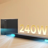 Hisense Barre de son 2.1 avec caisson de basses sans fil Barre de son 2.1 avec caisson de basses sans fil