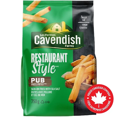 Frites de style pub Restaurant Style des Fermes Cavendish | Fait au Canada | Fière entreprise canadienne 750g