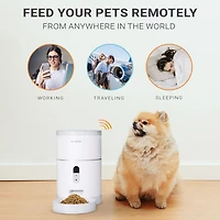 Instachew Purechew Automatic Pet Feeder with HD Camera, Food Dispenser for Cats and Dogs, Programmable Treat Dispenser with Video Recording, 4L