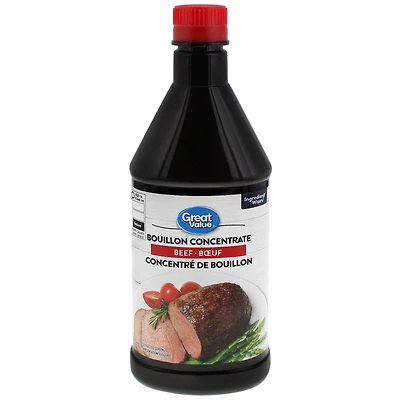 Great Value Beef Bouillon Concentrate, 500 mL