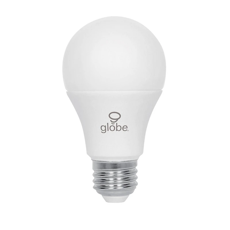 Globe Electric 60W Equivalent Warm White (3000K) A19 Non-Dimmable LED Plastic Light Bulb 4-Pack, E26 Base, 800 Lumens, 30716