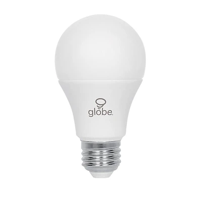 Globe Electric 60W Equivalent Warm White (3000K) A19 Non-Dimmable LED Plastic Light Bulb 4-Pack, E26 Base, 800 Lumens, 30716