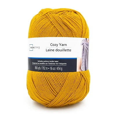 Mainstays Cozy Medium Acrylic Yarn 1 Ball, 454g / 792m, Acrylic Yarn 454g 792m