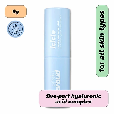 Skin Proud - Icicle - Stick Serum Yeuxrafraichissant avec Super Complexe d'acide Hyaluronique, 100% Vegan (9g)