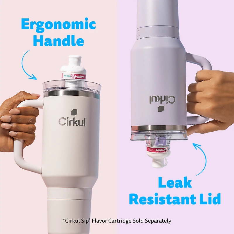 Cirkul 40oz All-Day StrawSip™ Tumbler, Cherry Blossom (Light Pink)., 40oz Cherry Blossom All-Day StrawSip™ Tumbler.
