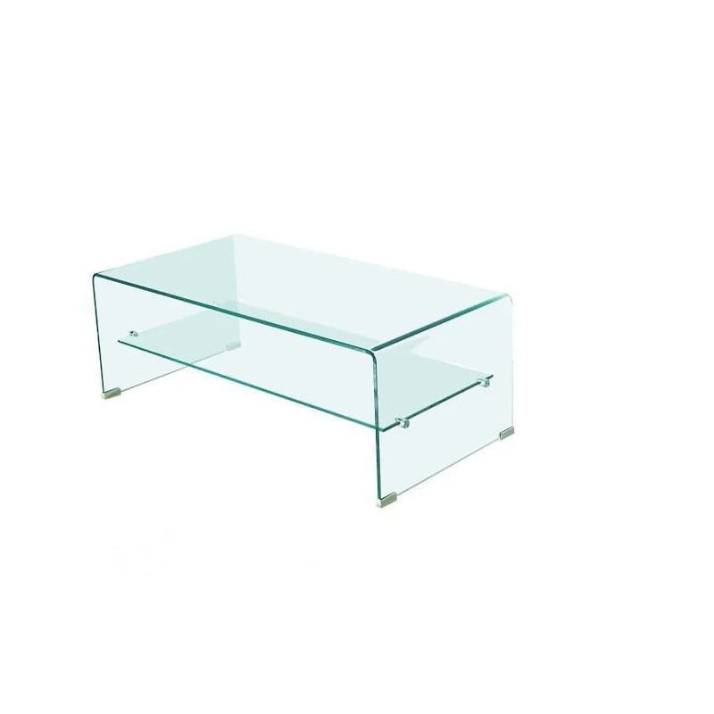 Waterfall Glass Coffee Table 14x 43x22