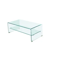 Waterfall Glass Coffee Table 14x 43x22
