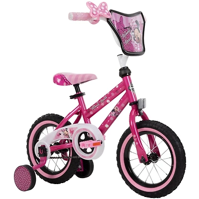 Minnie Mouse de Huffy, 12 Pouces, vélo pour les filles avec roues d'entraînement, rose 3-5 ans