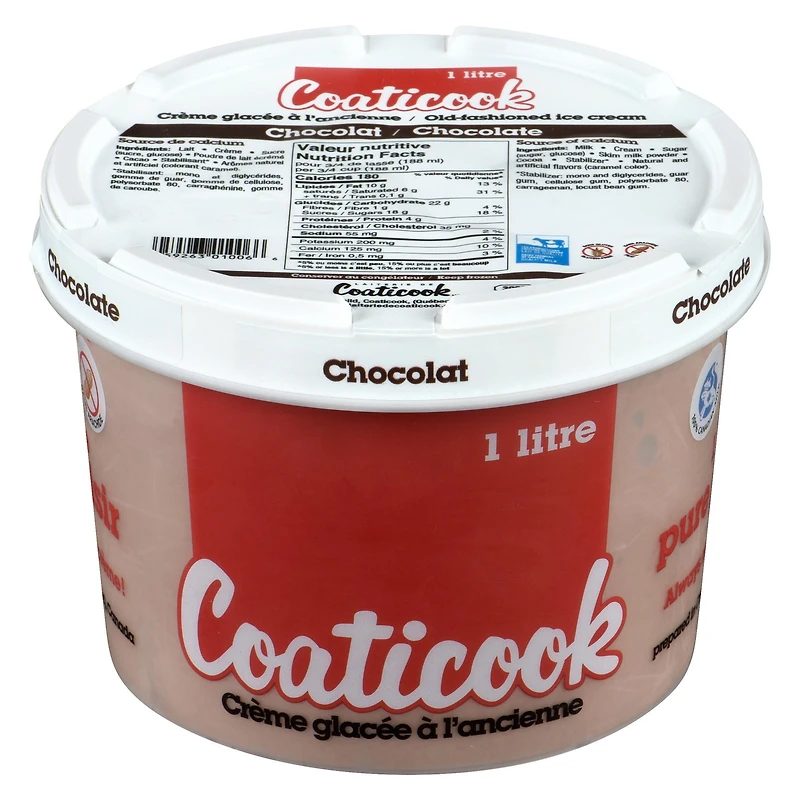 Crème glacée au chocolat Coaticook 1 l