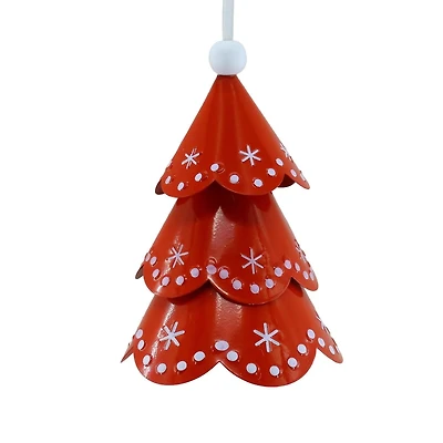 Holiday Time Metal Red/White Tree Ornament