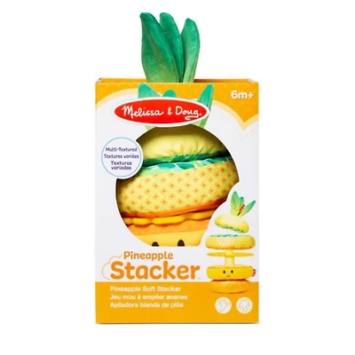 Melissa & Doug Jouet empileur ananas en peluche, pour nourrisson, multisensoriel