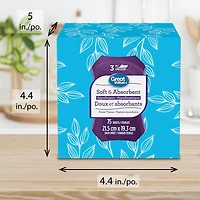 Great Value 2-Ply Facial Tissues, 1 Cube Box, 75 Tissues per Box, 3Ply, 75 Tissues in total