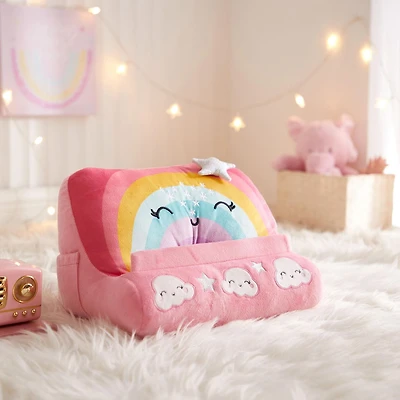 Oreiller de tablette de haricot en peluche arc-en-ciel Heritage Kids