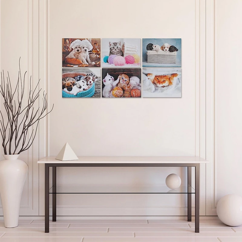 Art Mural En Toile Pémières Ludiques - Ensemble De 6