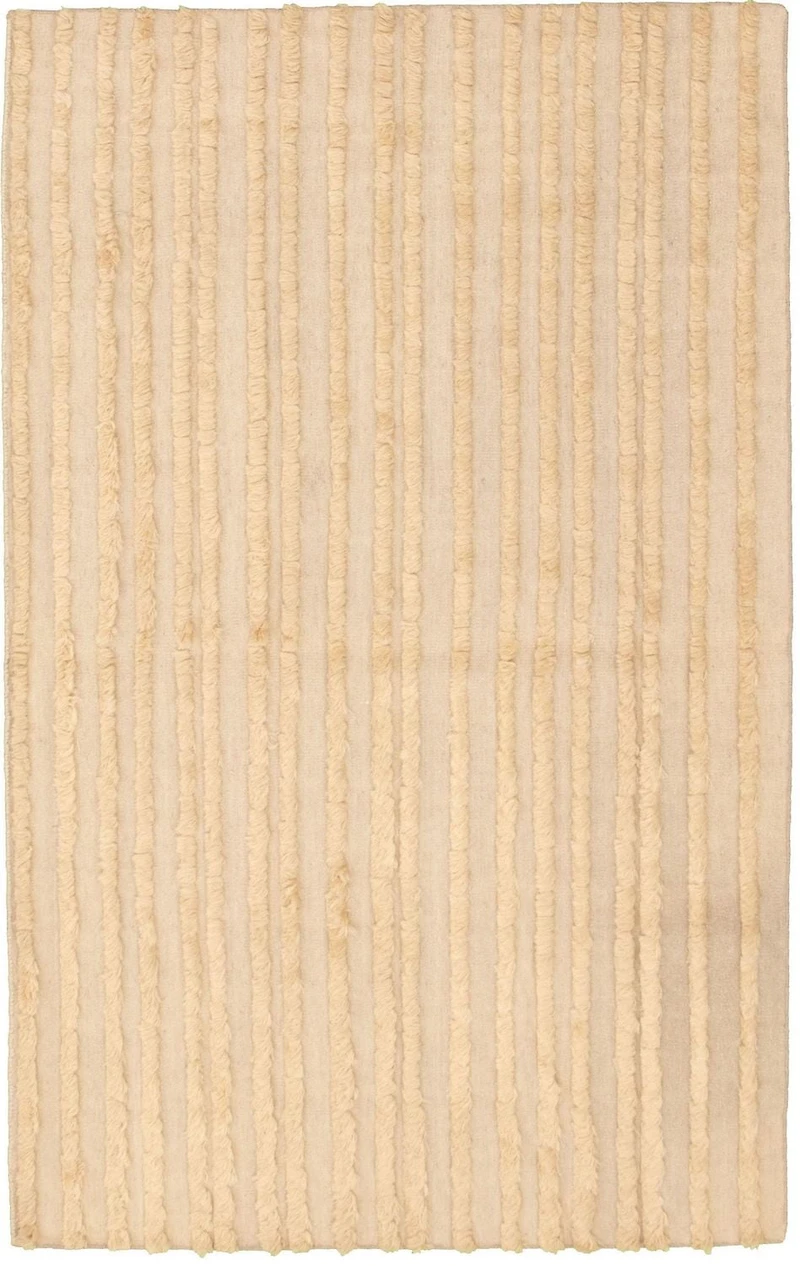 ECARPETGALLERY Tapis Fait à la Main pour Salon, Salle à Manger et Chambre à Coucher <br>Texturé Collection Cambridge 4'9" x 7'10" en Ivoire