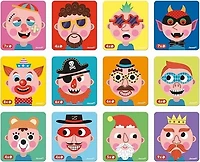 Janod • Boy’s Crazy Faces Magneti’Book • 3 to 8 Years • Educational Magnetic Games Toy for Kids Toddler Children • J02716