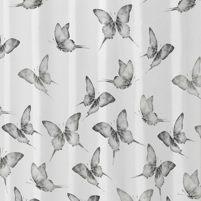 Rideau de douche décoratif en microfibre Hometrends, motif marbre ou papillon 178 cm x 183 cm