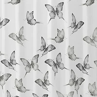 Rideau de douche décoratif en microfibre Hometrends, motif marbre ou papillon 178 cm x 183 cm