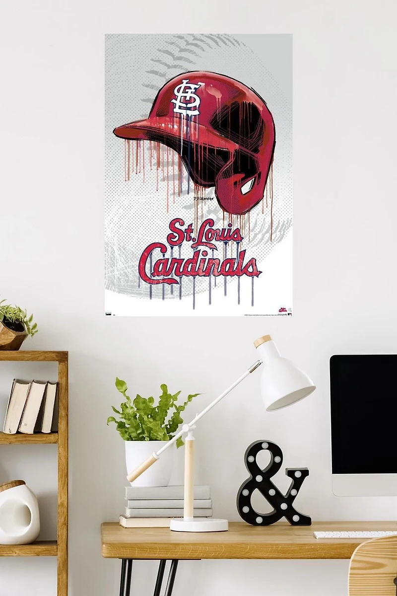 MLB St. Louis Cardinals - Drip Helmet 20 Wall Poster, 22.375" x 34"
