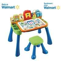 VTech Get Ready for School Learning Desk With Stool - Walmart Exclusive - French Version, 2-5 years, 2 to 5 Years
