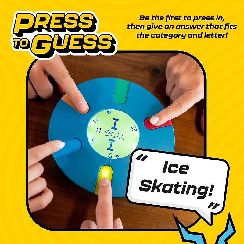 Buffalo Games Press to Guess Jeu de société électronique pour enfants à partir de 8 ans