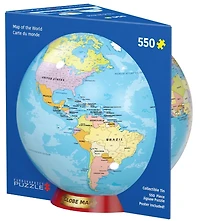 Map of the World Shaped Tin 550 Piece