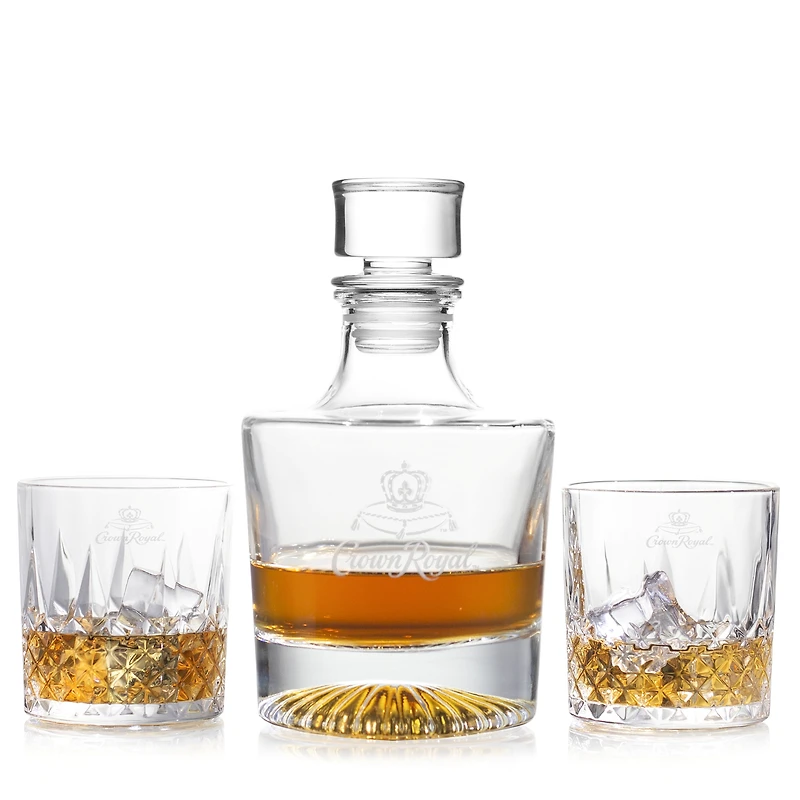 Coffret Carafe à Whisky Crown Royal Avec 2 Verres
