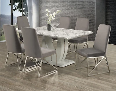 Brooklyn 7-Piece Dining Set, Grey