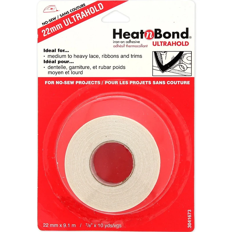 HeatnBond Ruban thermocollant à tenue très forte, 22 mm x 9, 1 m (7/8″ x 10 v) – très robuste, adhésif sans couture