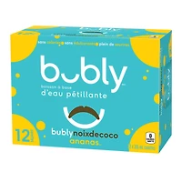 Bubly Coconut Pineapple Sparkling Water 12 x 355 ml, Cans.