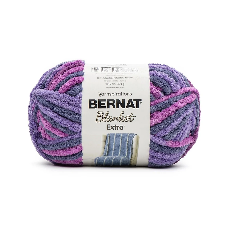 Bernat® Fil Couverture Extra™, Polyester #7 Jumbo, 10,5oz/300g, 97 Yards Fil câlin de style chenille