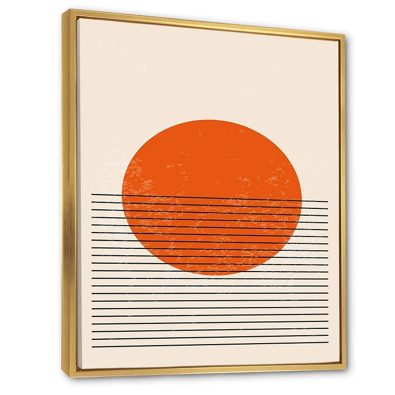 Designart Compositions géométriques minimales de formes élémentaires XIII ART MURAL À CADRE FLOTTÉ