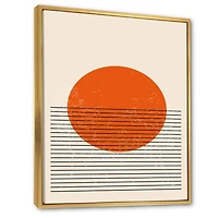 Designart Compositions géométriques minimales de formes élémentaires XIII ART MURAL À CADRE FLOTTÉ