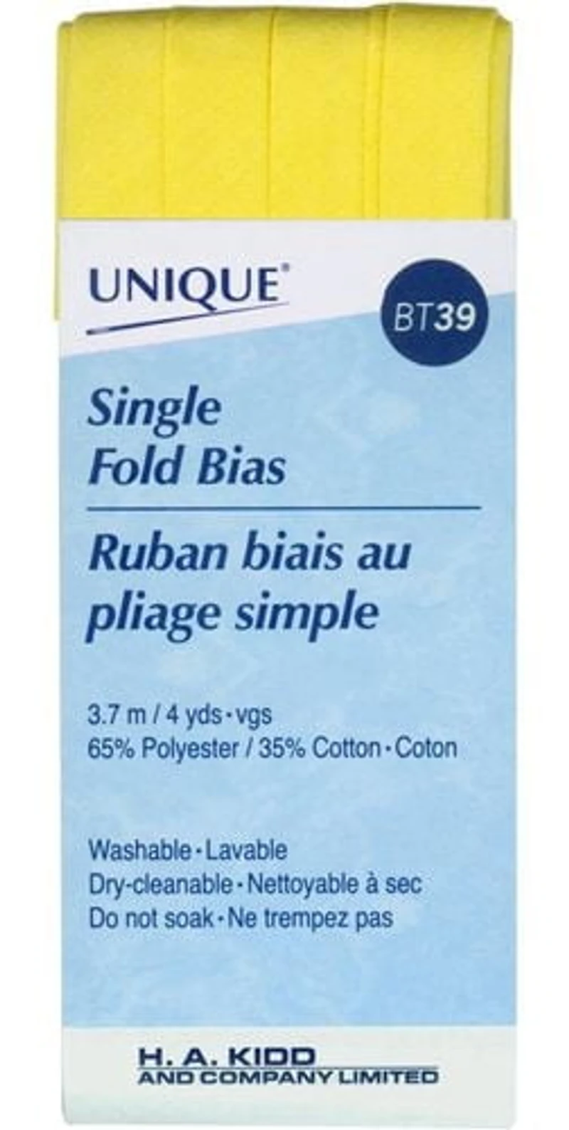 Biais au pliage simple Unique 13 mm x 3,7 m